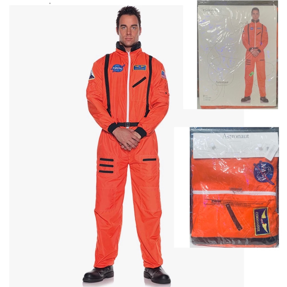 Underwraps Astronaut Orange Nasa XS Adult or Teen Halloween Costume 29137 New